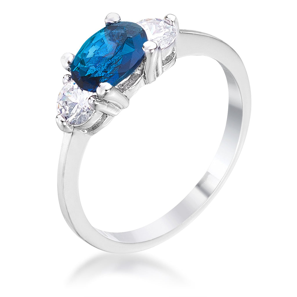 Miranna Three Stone Oval Sapphire Engagement Ring | 1.5ct
