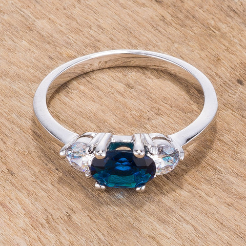 Miranna Three Stone Oval Sapphire Engagement Ring | 1.5ct