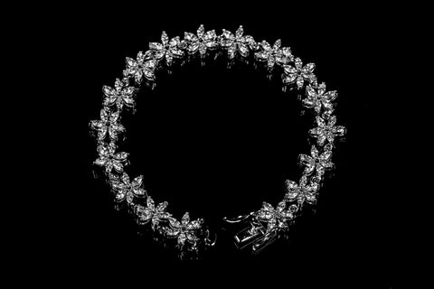 Monroe Flower Marquise Bracelet - 7.5in