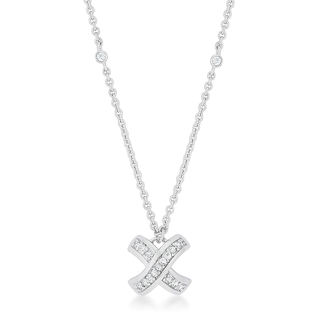 Monya Timeless Criss Cross Pendant Necklace | 1ct