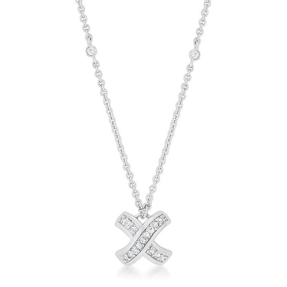 Monya Timeless Criss Cross Pendant Necklace | 1ct
