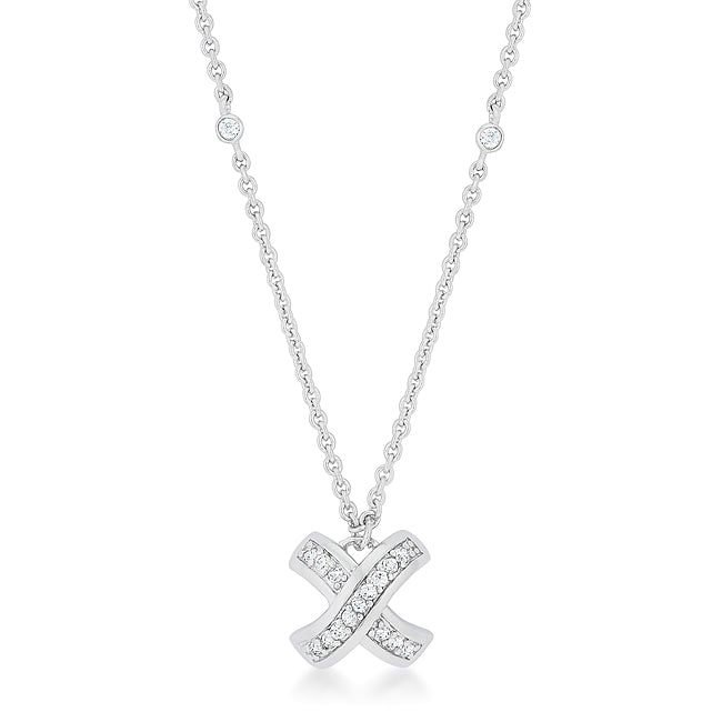 Monya Timeless Criss Cross Pendant Necklace | 1ct