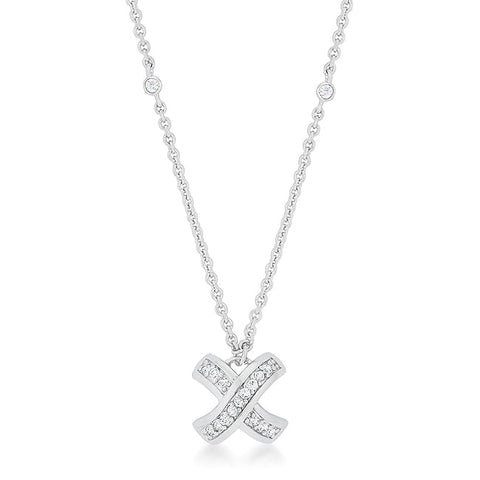 Monya Timeless Criss Cross Pendant Necklace | 1ct
