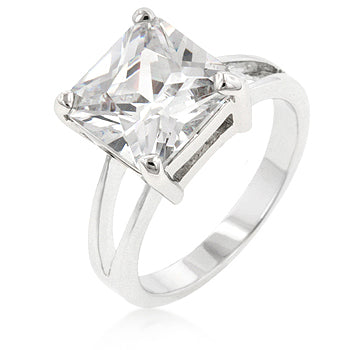 Nadine Clear Princess Cut Engagement Ring | 5.6ct