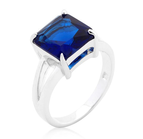 Nadine Sapphire Princess Cut Cocktail Ring | 5.6ct