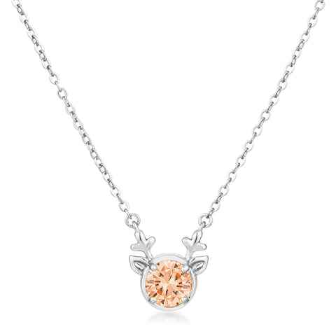 Nala Reindeer CZ Rose Gold Pendant