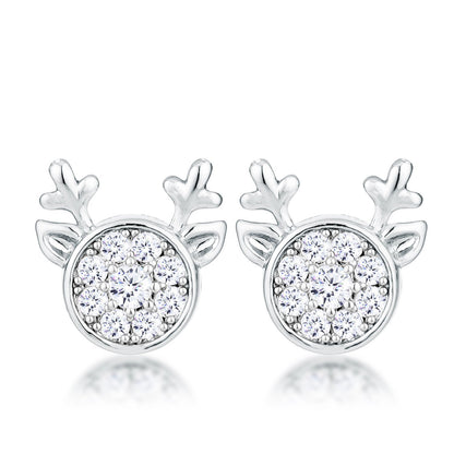 Nala Reindeer CZ Gold Earrings