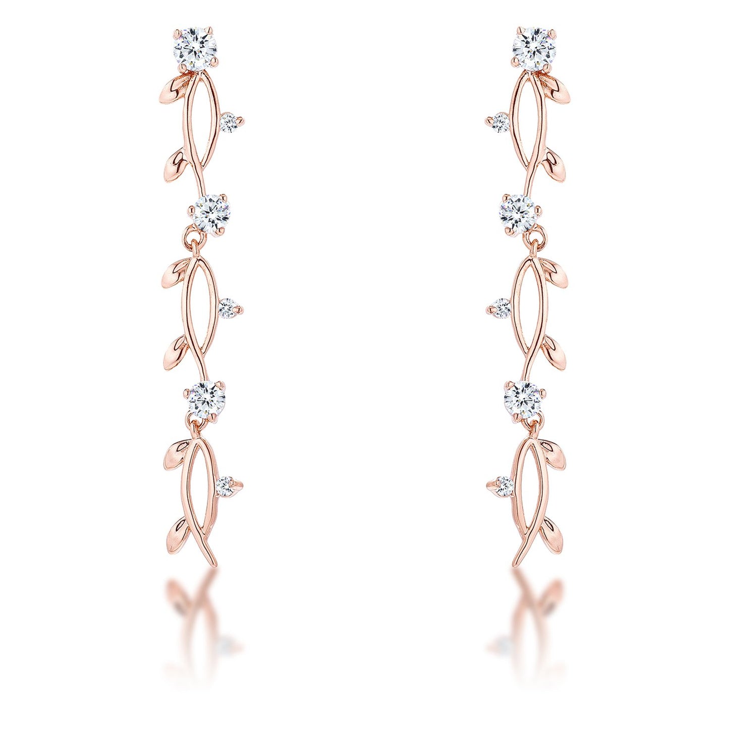 Nathana Romantic Vine Dangle Earrings | 1.1ct