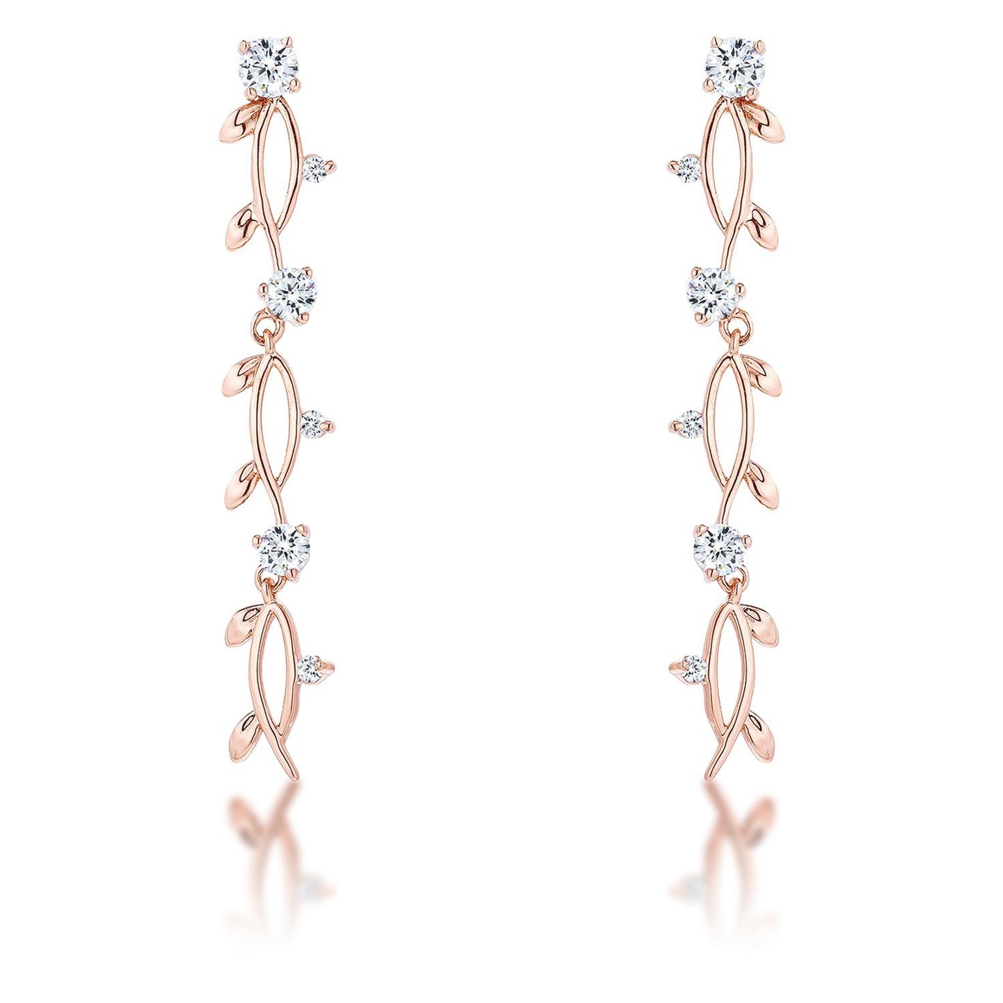 Nathana Romantic Vine Dangle Earrings | 1.1ct