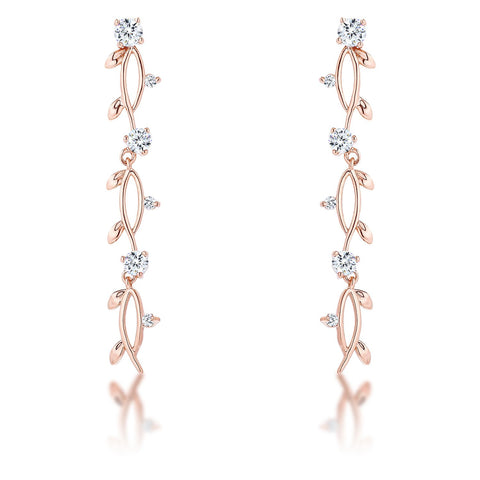 Nathana Romantic Vine Dangle Earrings | 1.1ct