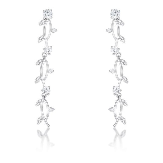 Nathana Romantic Vine Dangle Earrings | 1.1ct