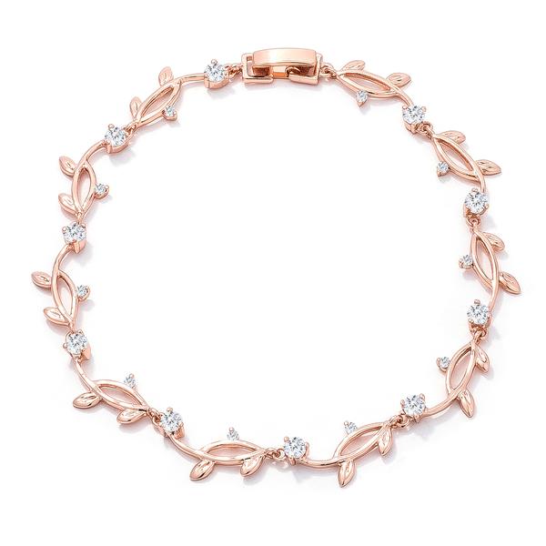 Nathana Romantic Vine Rose Gold Bracelet  – 7in