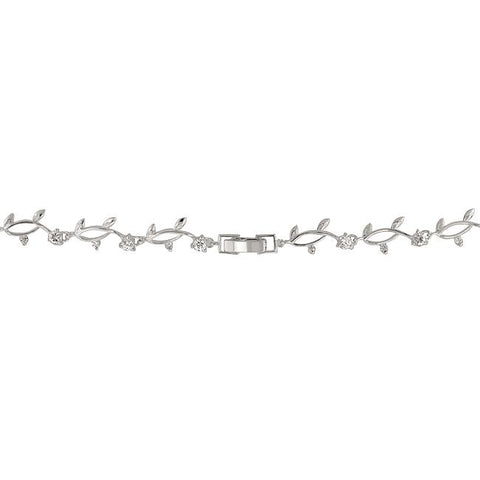 Nathana Romantic Vineyard Silver Necklace | 16in
