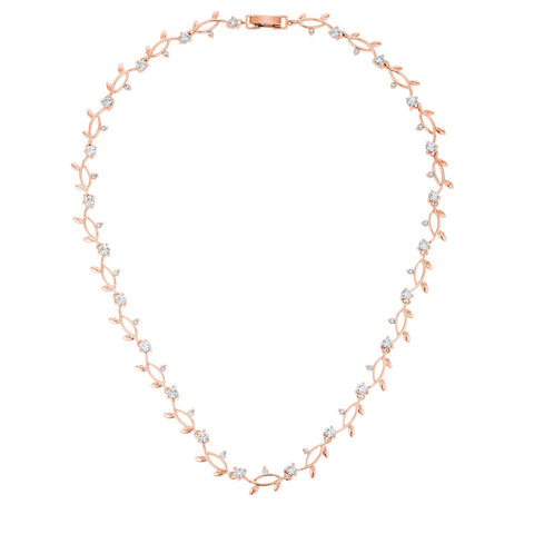 Nathana Romantic Vineyard Rose Gold Necklace | 16in