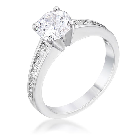 Neila 1ct Round Solitaire Engagement Ring | 1.7ct | Sterling Silver
