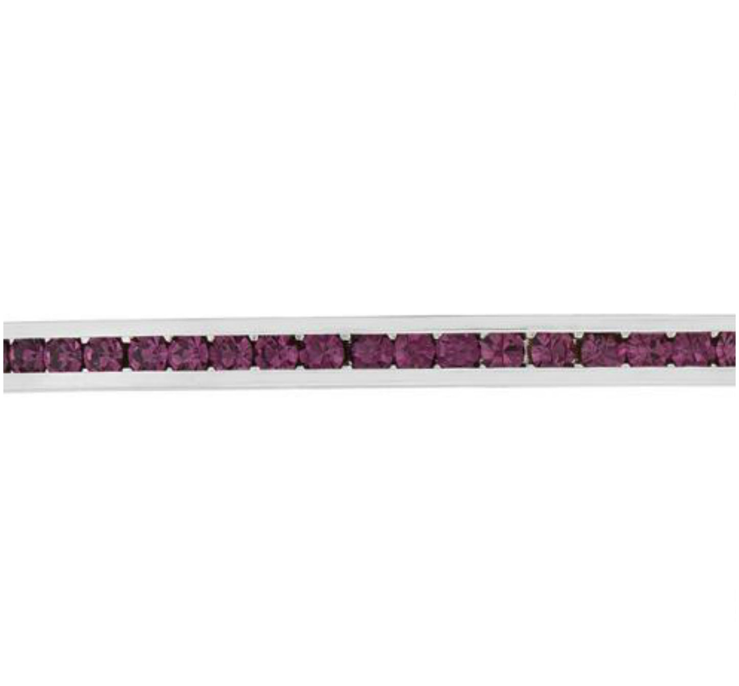 Nico Amethyst Purple CZ Silver Cuff Bracelet