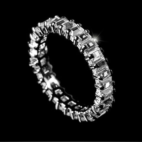 Nina Baguette Eternity Stackable Ring | 3ct
