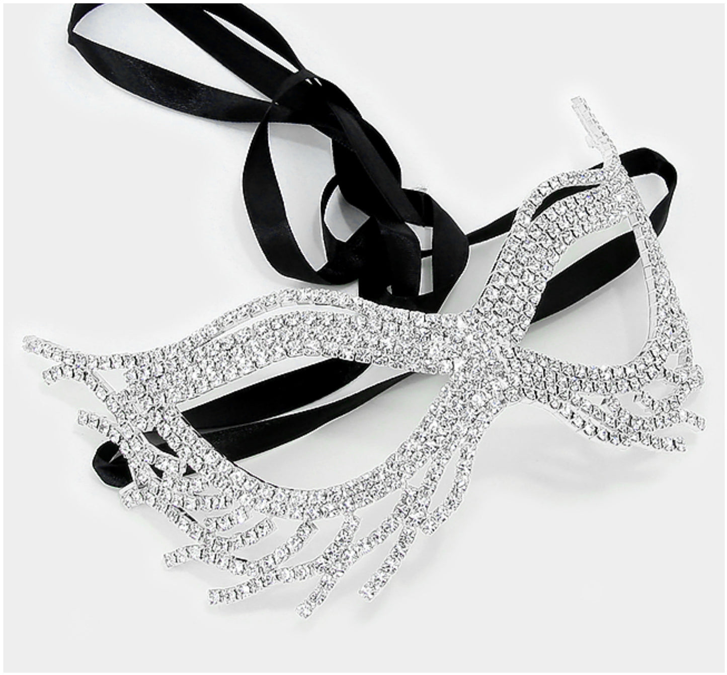 Nohelia Art Deco Modern Masquerade Mask | Crystal - Beloved Sparkles
 - 1