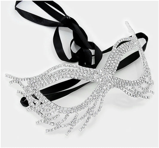Nohelia Art Deco Modern Masquerade Mask | Crystal - Beloved Sparkles
 - 1