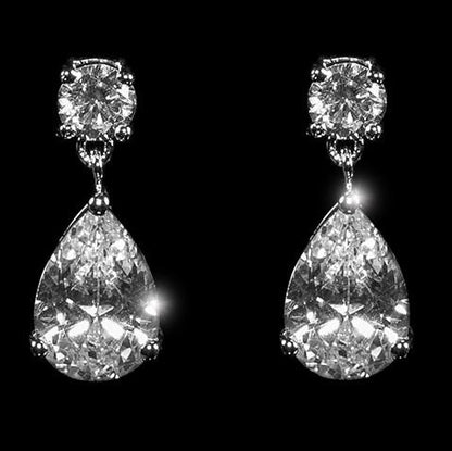 Nola 13x8mm Pear Drop Earrings | 4ct