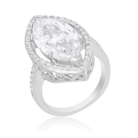Ohara 21x11mm Marquise CZ Cocktail Ring | 10ct