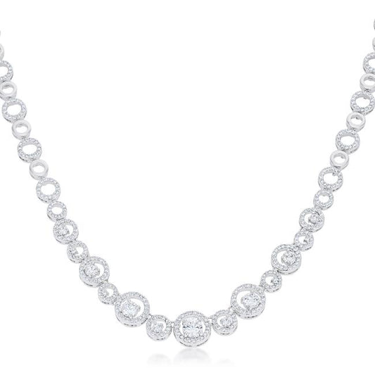 Olivia graduated cubic zirconia necklace | 45ct