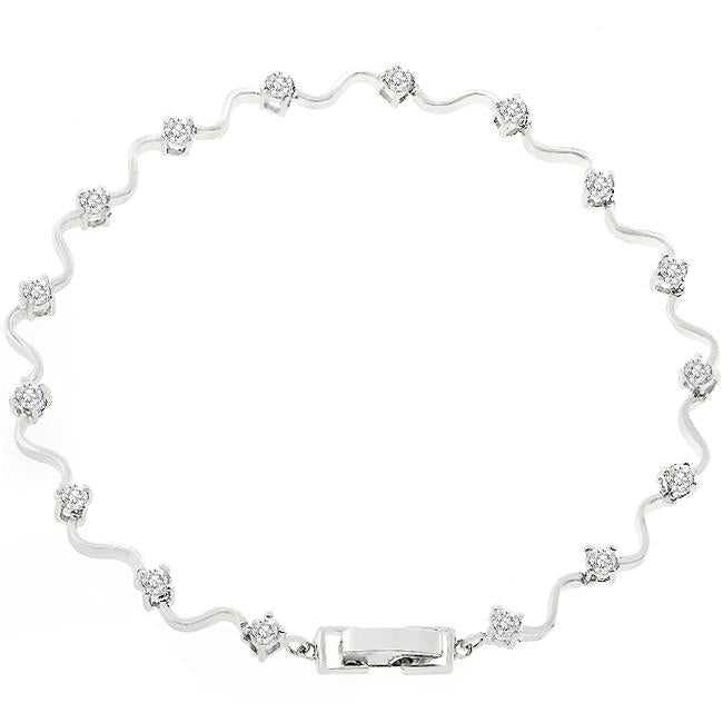 Orla 3mm Round CZ Eternity CZ Bracelet  – 7in