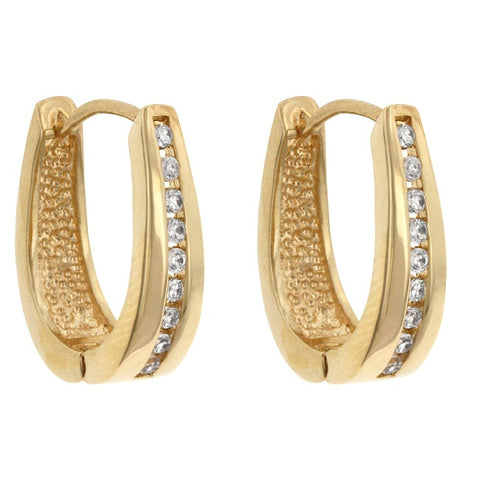Pandita Goldtone Elegant CZ Hoop Earrings | 0.3ct