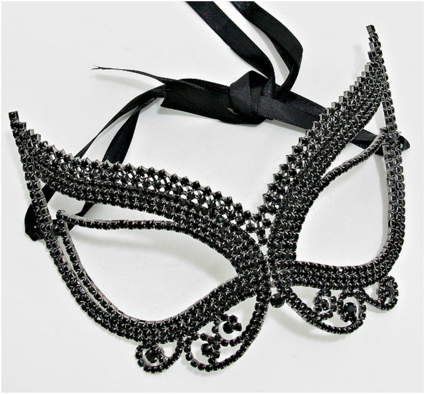 Pirene Exquisite Butterfly Masquerade Mask | Black | Crystal - Beloved Sparkles
 - 1