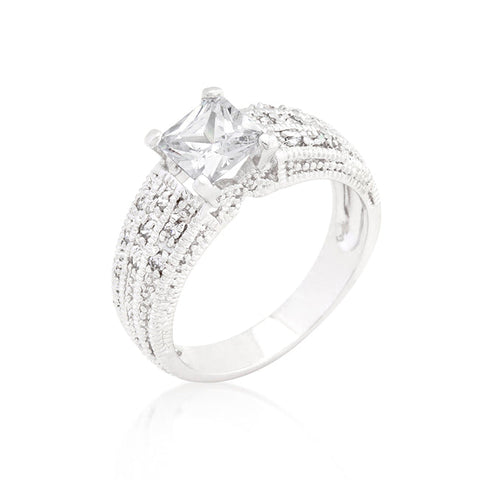 Rana 0.8ct Princess Solitaire Filigree Engagement Ring | 1.5ct