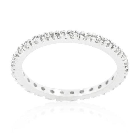 Renetta Round CZ Eternity Stackable Ring | 1ct