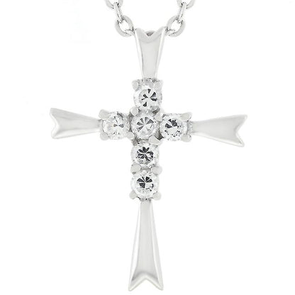 Riva Cubic Zirconia Cross Pendant | Sterling Silver
