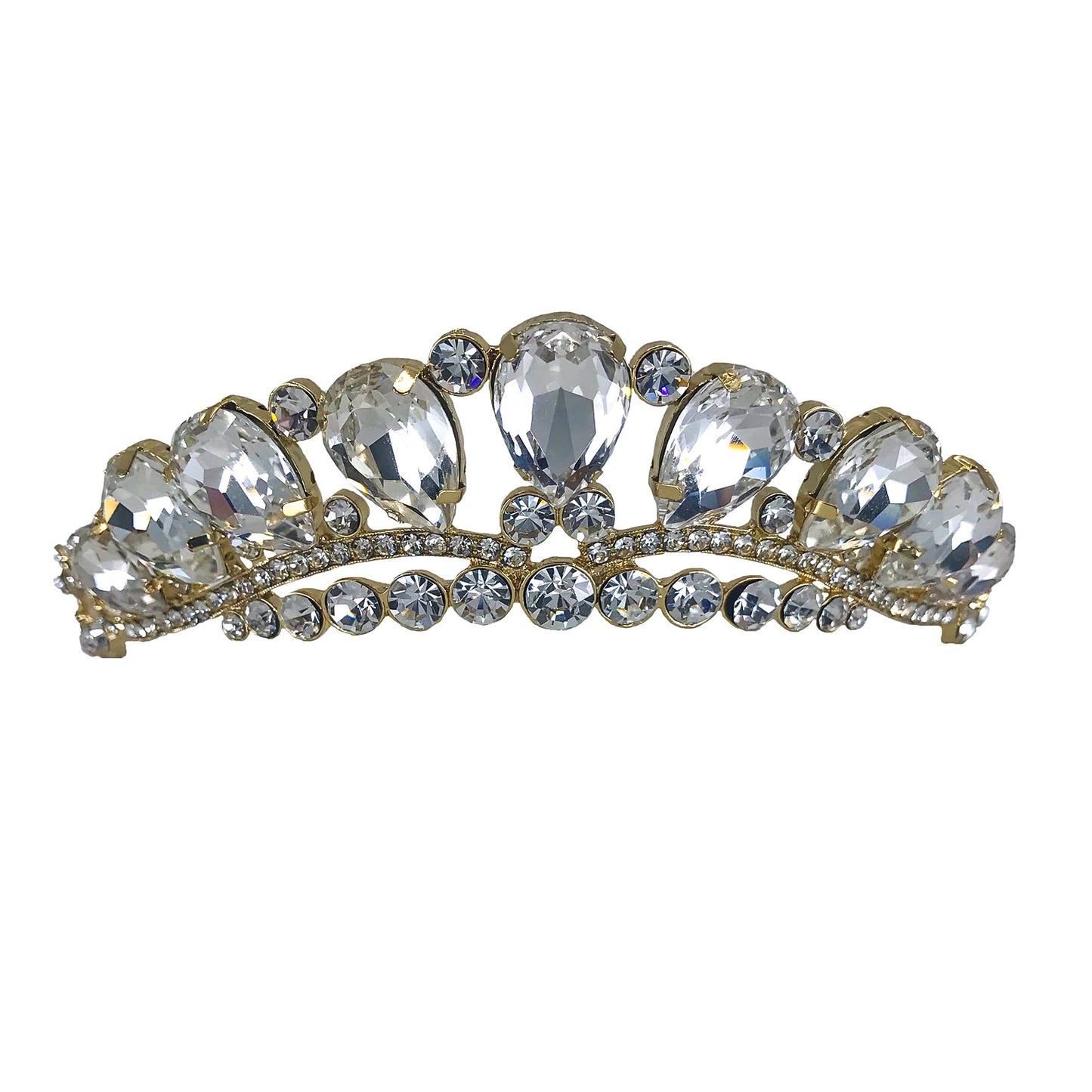 Rosalia Crystal Cluster Gold Tiara