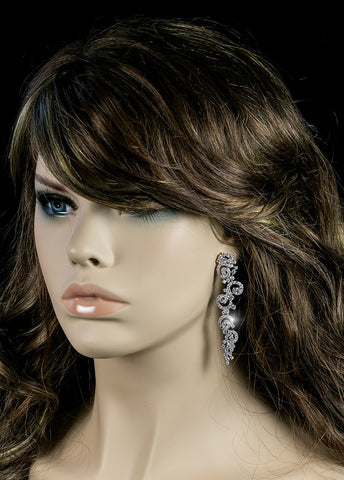 Rosalina Swirls Linear Chandelier Earrings | 77mm