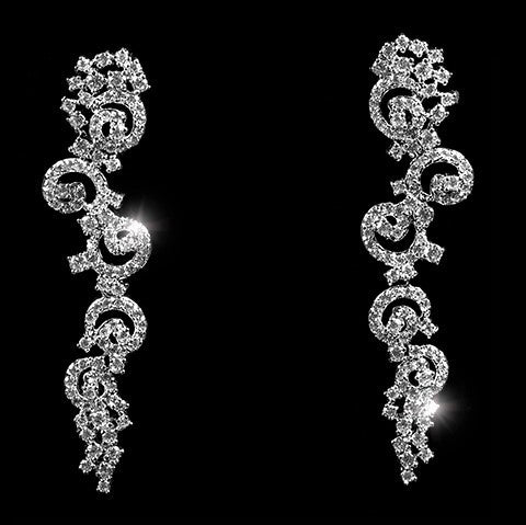 Rosalina Swirls Linear Chandelier Earrings | 77mm