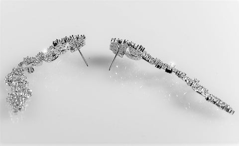 Rosalina Swirls Linear Chandelier Earrings | 77mm