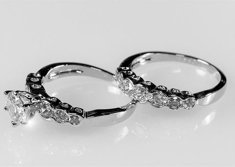 Melia 1(ct) Round Engagement and Wedding Ring Set | 2ct