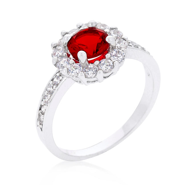 Belle Ruby Halo Engagement Cocktail Ring | 2.2ct