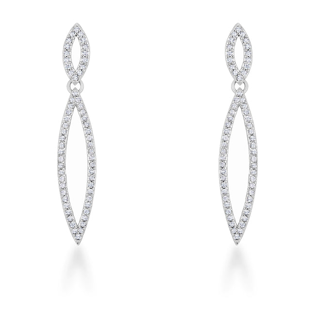Sara Delicate Double Teardrop Dangle Earrings | 1.2ct