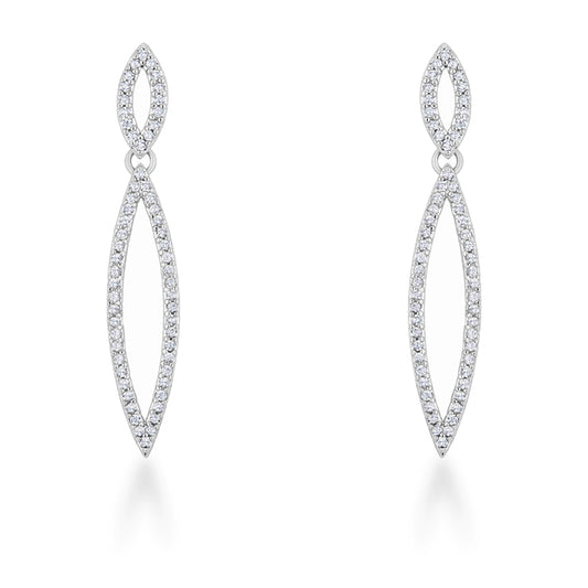 Sara Delicate Double Teardrop Dangle Earrings | 1.2ct