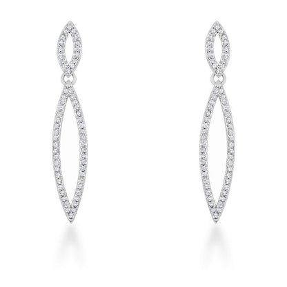 Sara Delicate Double Teardrop Dangle Earrings | 1.2ct