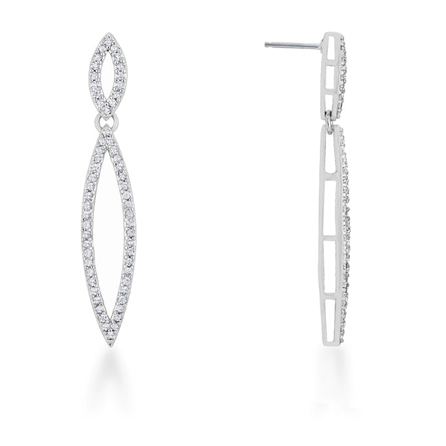 Sara Delicate Double Teardrop Dangle Earrings | 1.2ct