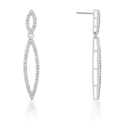 Sara Delicate Double Teardrop Dangle Earrings | 1.2ct