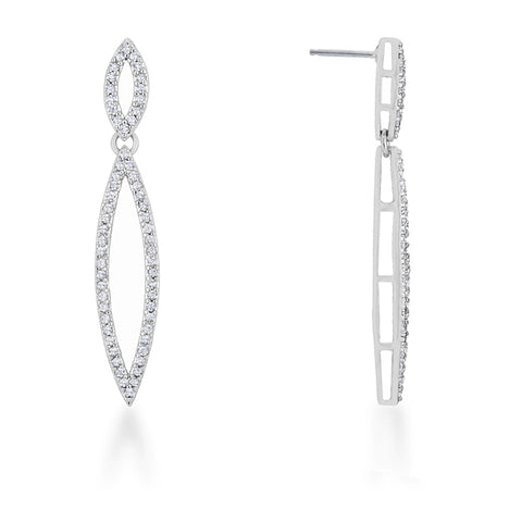 Sara Delicate Double Teardrop Dangle Earrings | 1.2ct