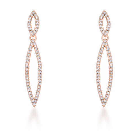 Sara Delicate Double Teardrop Dangle Earrings | 1.2ct
