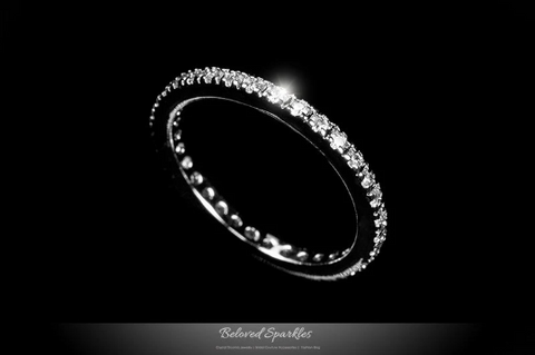 Sari Round CZ Eternity Stackable Ring | 0.6ct