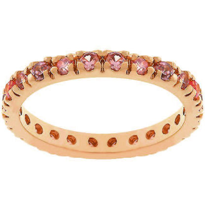 Sari Pink CZ Eternity Stackable Ring | 1ct | Rose Gold