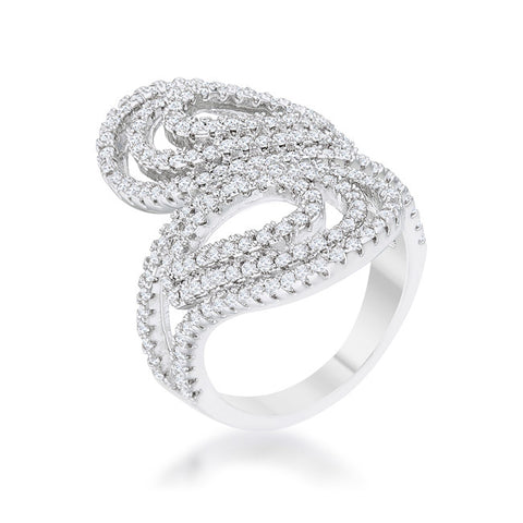 Serina Pave Circle Contemporary Fashion Cocktail Ring | 1.8 Carat | Cubic Zirconia - Beloved Sparkles
 - 2