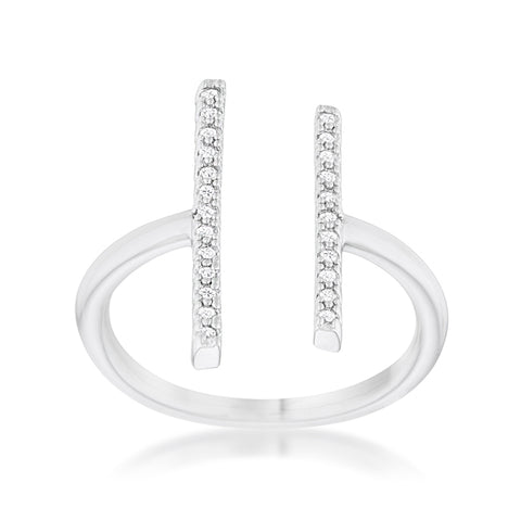 Sharna CZ Parallel Contemporary Ring | .2ct