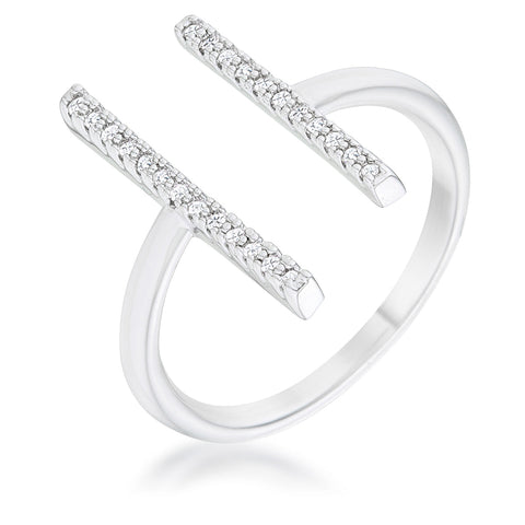 Sharna CZ Parallel Contemporary Ring | .2ct